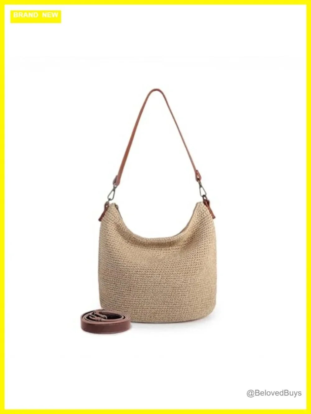 Handmade Crochet Hobo Bag Crossbody Purse Boho Large Travel Tote
